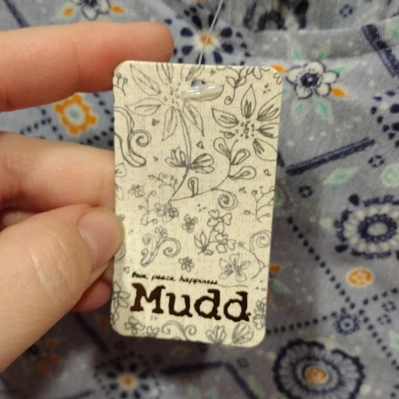 NWT Mudd Blue Floral Flounce Top Maxi Dress Sz L -Boho Festival Romantic Event - Picture 3 of 7